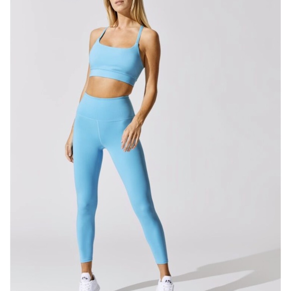 Carbon38 Pants & Jumpsuits Nwt Carbon 38 Blue Workout Set Poshmark